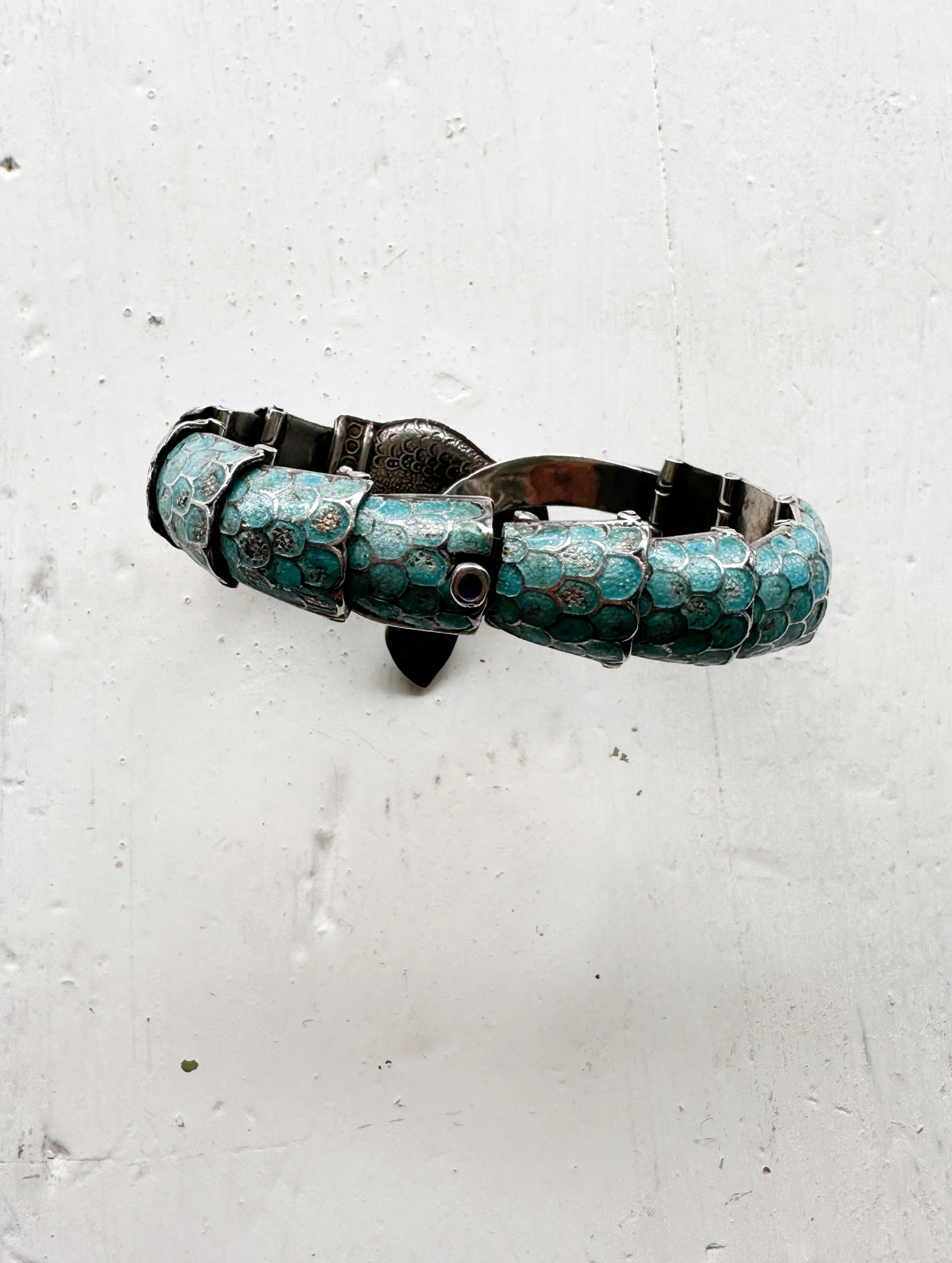 1950s Taxco Mexican Silver Articulated Snake Bracelet — Wayward